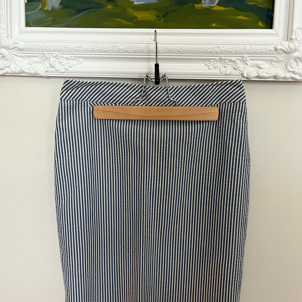 J Crew Seersucker Striped Skirt